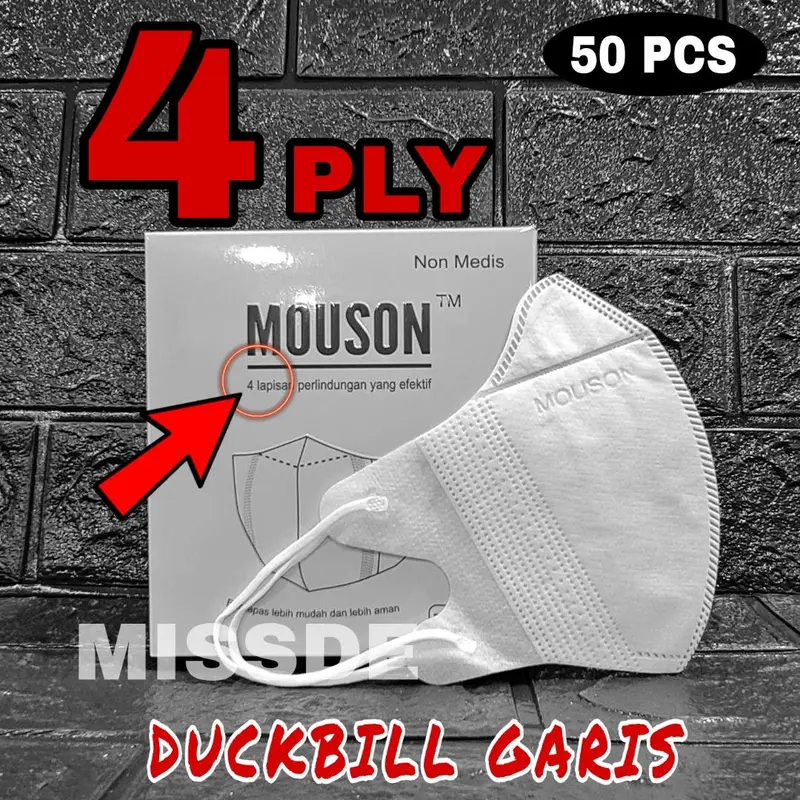 MASKER DUCKBILL MOUSON ISI 50 PCS Dewasa 0