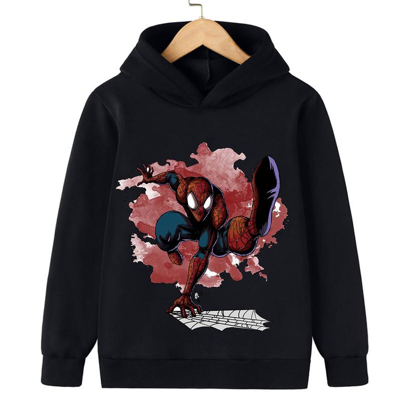 Product Introduction of Big adventure anime Spider Superman fashion comfortable long sleeve sweatshirt boys new hoodie fall casual hoodie tops 11