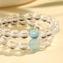 Product Introduction of 7A Natural White Crystal Aquamarine Bracelet Attract wealth, Lucky Wish bracelet Zodiac year luck boost stress  rings stress  rings 3