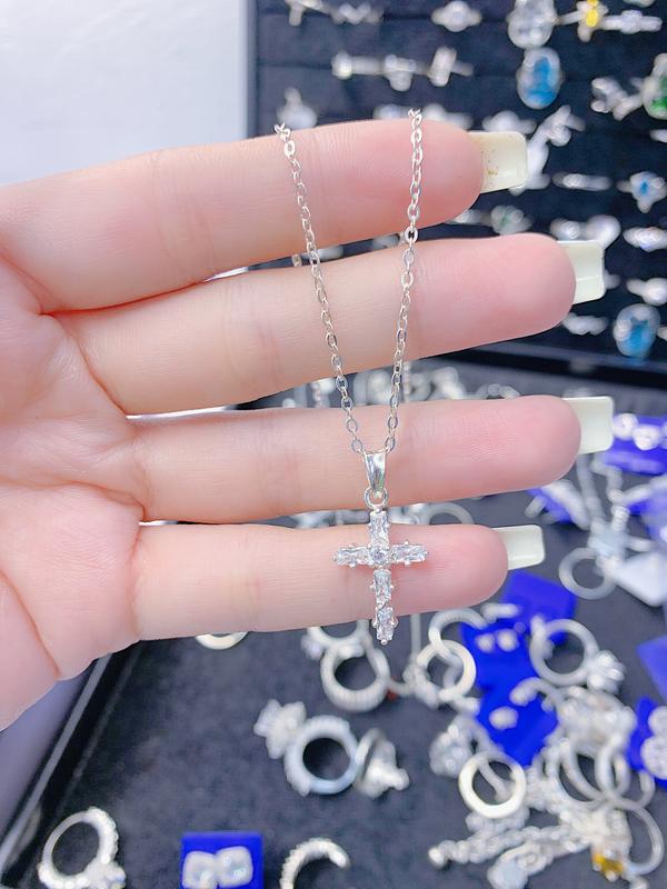 Dây mặt thánh giá nhỏ bạc ta _Bạc đẹp Hải hạnh HHJ