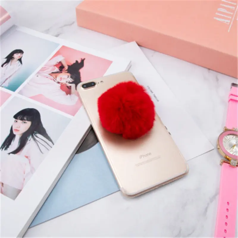 DB66 POP SOCKET POMPOM 3D POP SOCKET BULU WARNA AKSESORIS HP MH.ID 6