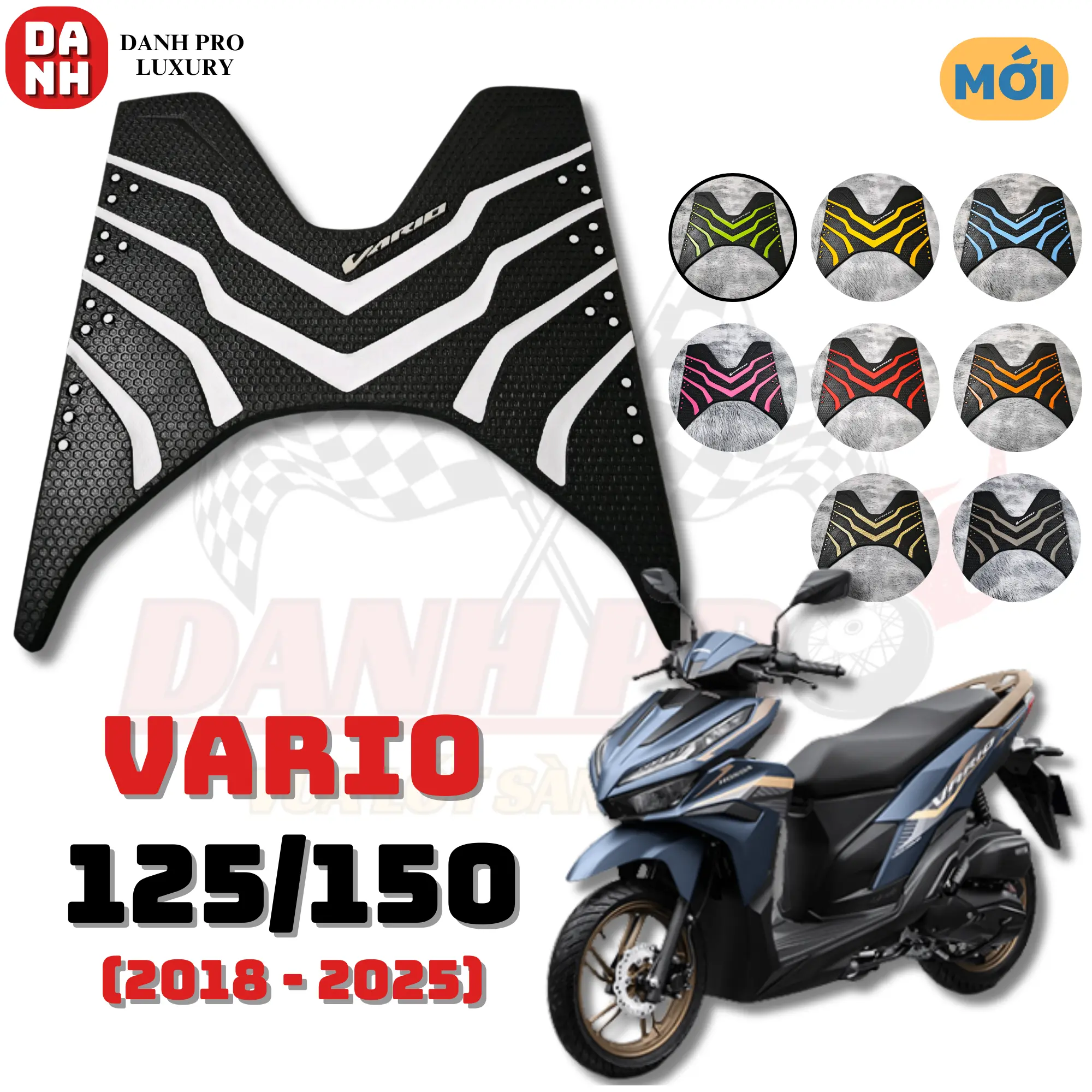 THẢM ĐỂ CHÂN XE Vario (125cc-150cc) Đời 2018 đến 2025 cao cấp nhiều màu