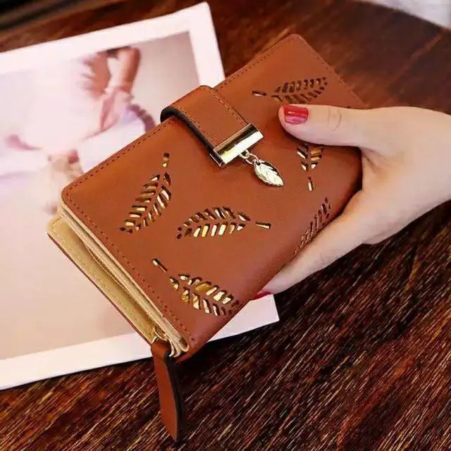 DOMPET LETISHA PANJANG DAUN EMAS DOMPET WANITA Dompet Panjang Kartu Uang 2