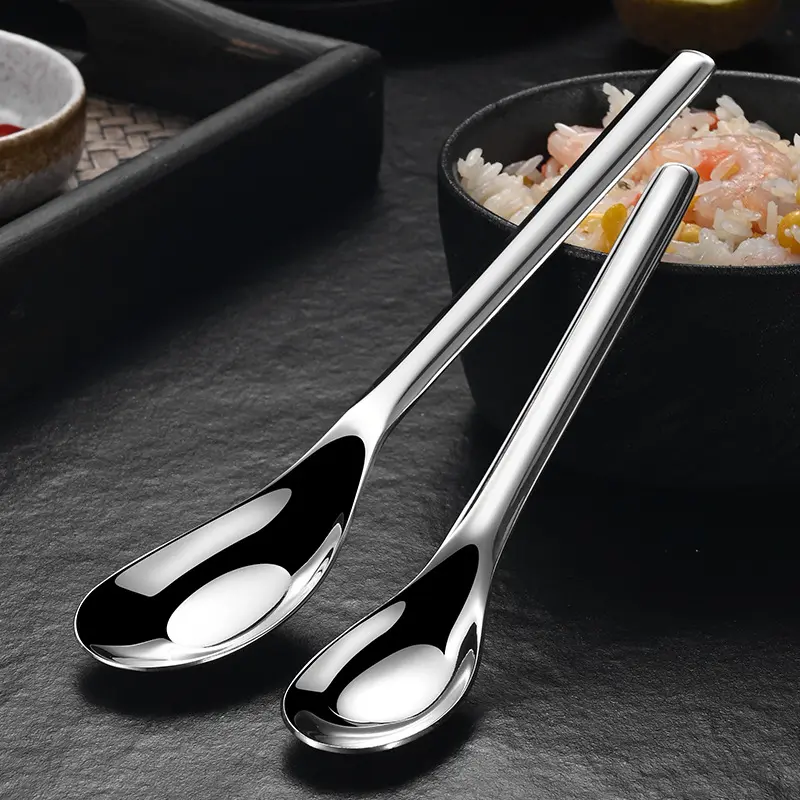 Stainless Steel Thickening Spoon Creative Long Handle Hotel Hot Pot Spoon Soup Ladle Home Kitchen Essential Tools