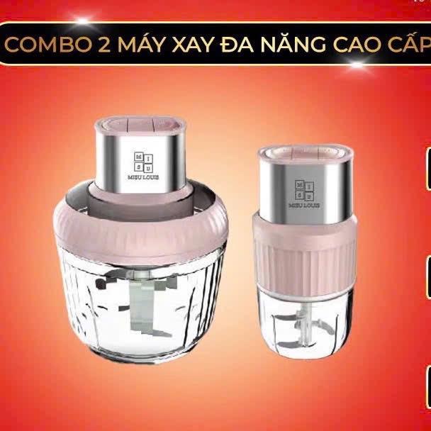 [ Xịn Sò ] Máy xay Thịt Thực Phẩm Đa Năng Misu Louis Công Suất 400W .2 Cối 2 Lưỡi ( Bảo Hành 1 Năm )