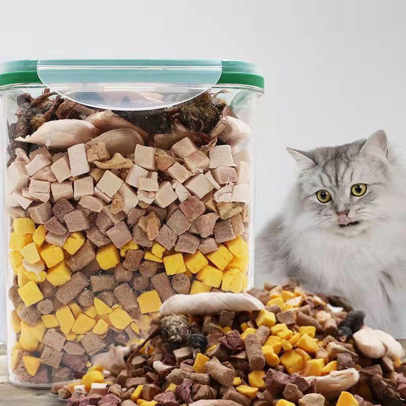 [ THỨC ĂN ĐÔNG KHÔ ] Thịt sấy khô/ Thức ăn sấy khô cho Chó Mèo hộp 650gr phổ cập không gây dị ứng