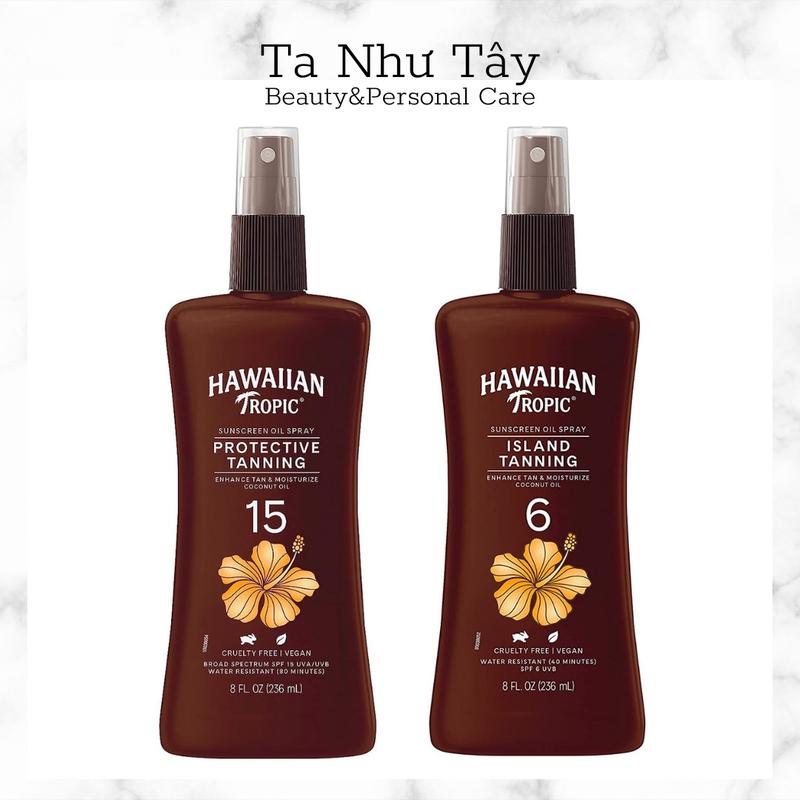 Product Introduction of Dầu Tắm Nắng Hawaiian Tropic Tanning Oil Pump Spray 1