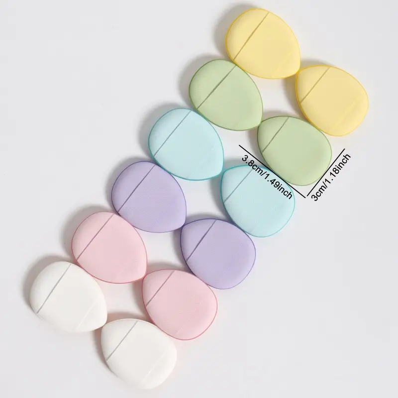 Multi-color Mini Makeup Sponge (12pcs/set), Soft Makeup Puff, Beauty Makeup Tool for Liquid Foundation, Loose Powder, Concealer, Makeup Tool for Blending & Facial Detailing, Cosmetic Product 1