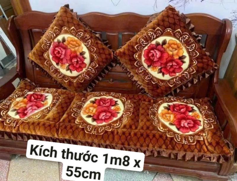 Bộ 3 tấm đệm ghế 1m8 x 55cm đệm lót ghế ( Gồm 1 tấm dài và 2 tấm ngắn) có kèm ảnh thật