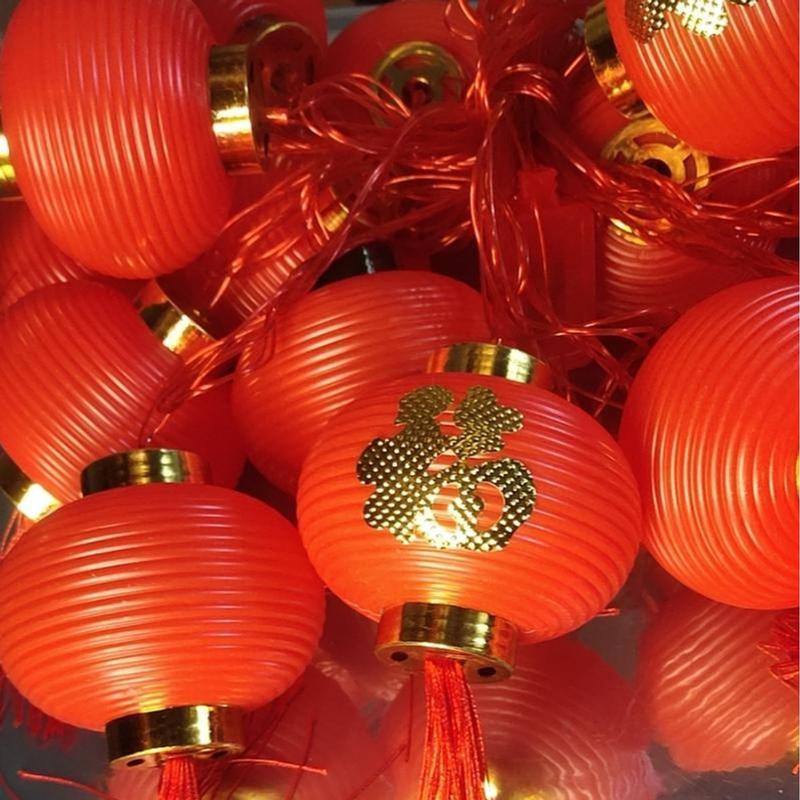 Dây Lồng đèn led đèn lồng đỏ treo trang trí dài 5m loại 16 bóng- Treo trang trí Tết 8