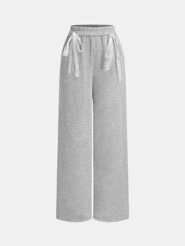YOZY Women's Solid Asymmetrical Neck Sweatshirt & Elastic Waist Pants Two-piece Set, Casual Long Sleeve Pullover & Pocket Trousers for Fall & Winter, Women's Clothes for Daily Wear 5
