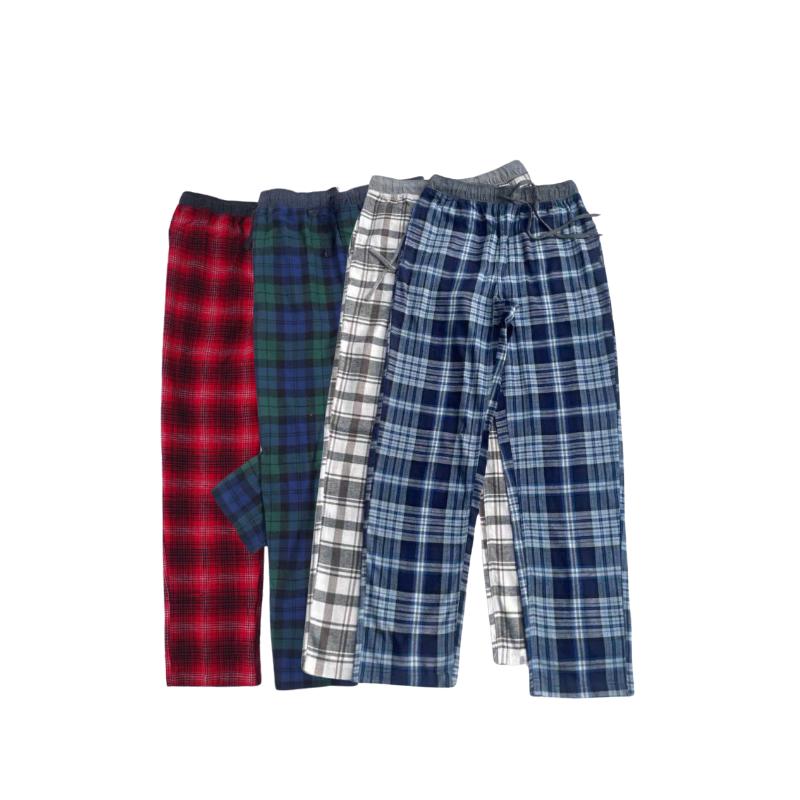 Quần Dài Sọc Caro Sói Dạ Nhung Nâu Đỏ Xanh Lá Xanh Dương