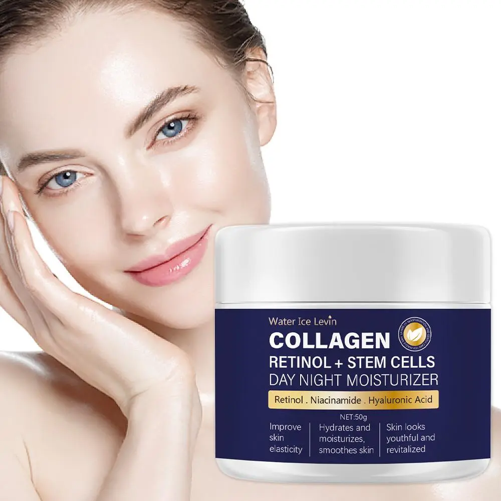 Collagen Retinol Stem Cells Cream, Moisturizing Firming Facial Cream, Hydrating Nourishing Face Cream, Face Lotion for Women and Men