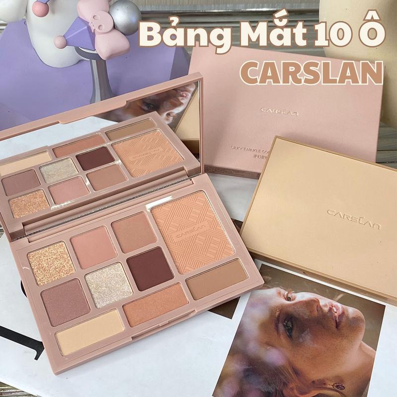 CARSLAN Bảng Phấn Mắt CARSLAN 10 Ô Tone Nud Tích Hợp Bắt Sáng Tạo Khối Má Hồng Nhũ Lì 18g
