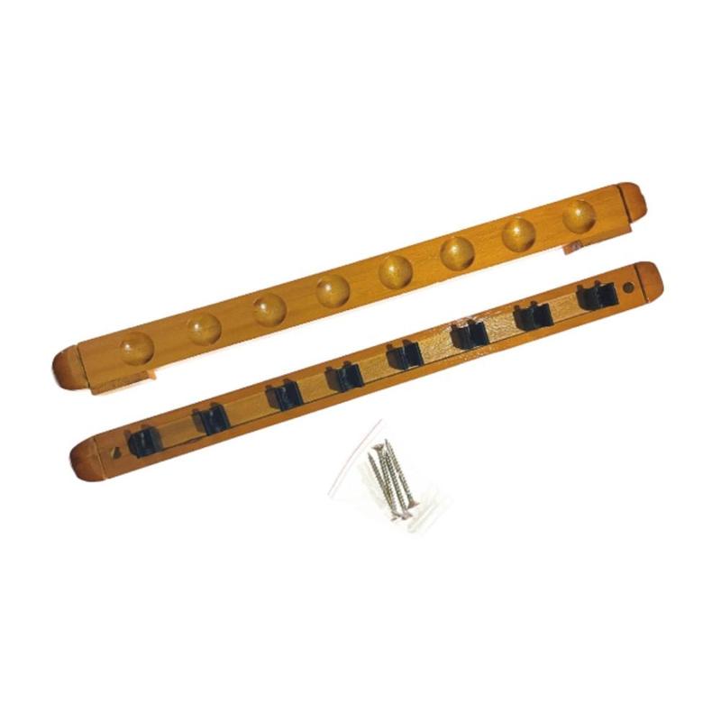Billiard Pool Cue Rack Pool Accessories Wooden Wall Mount for Players Community Center Sports Clubhouse Family Recreation Room 5