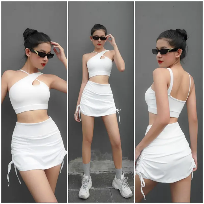 Váy Rút 2 Bên Cạp Bằng tập Zumba,Gym, Yoga, Aerobic, Shuffle Dance, thể dục nữ 5