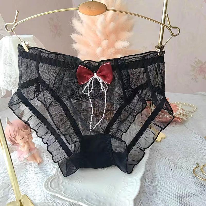 Product Introduction of Đồ Lót Nữ, Phong Cách Nhật Bản Dài Hạn, Lưới Tươi Mát Falbala, Thiết Kế Công Chúa Tam Giác, Có Nơ Dễ Thương 8