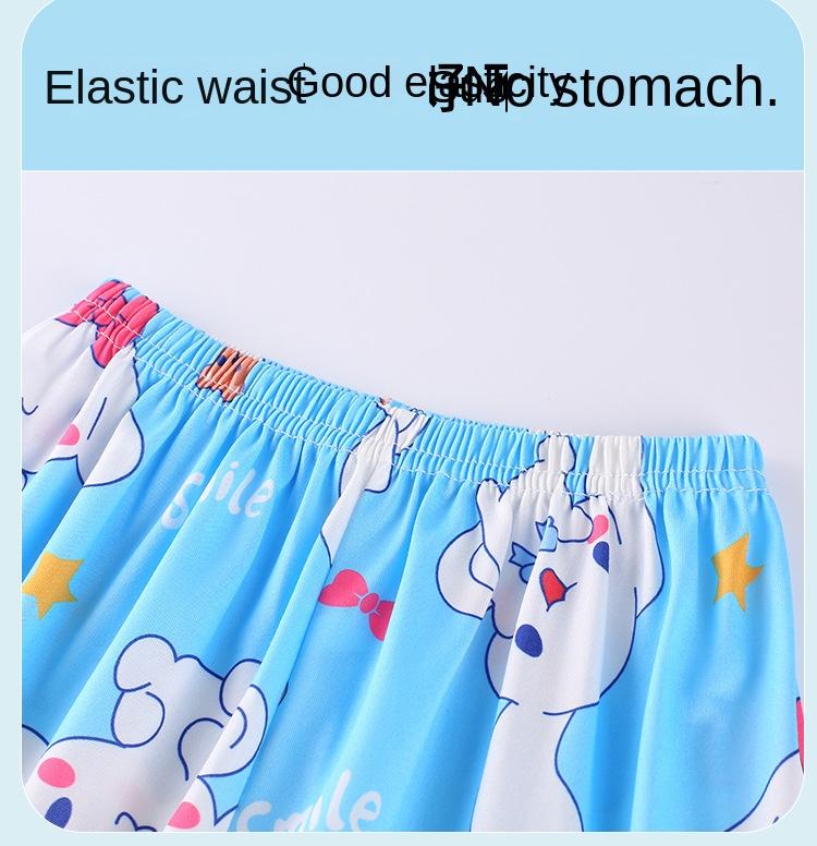 Product Introduction of Bộ Đồ Ngủ Mùa Hè Cho Bé Gái, ngắn Tay Và Quần Đùi, Chất Liệu Mỏng, Thích Hợp Cho Trẻ Em, Cho Bé Gái Và Bé Trai, Bộ Đồ Mặc Nhà Dễ Thương 8