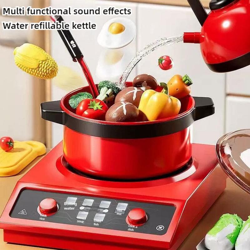 Product Introduction of Kitchen Toy Set For Kids Pretend Play Home Kitchen Baby Cooking And Cutting Toy Set Enjoy Eating Dishes Simulation Cooking Memory Training & Observation 4-6 Years 18