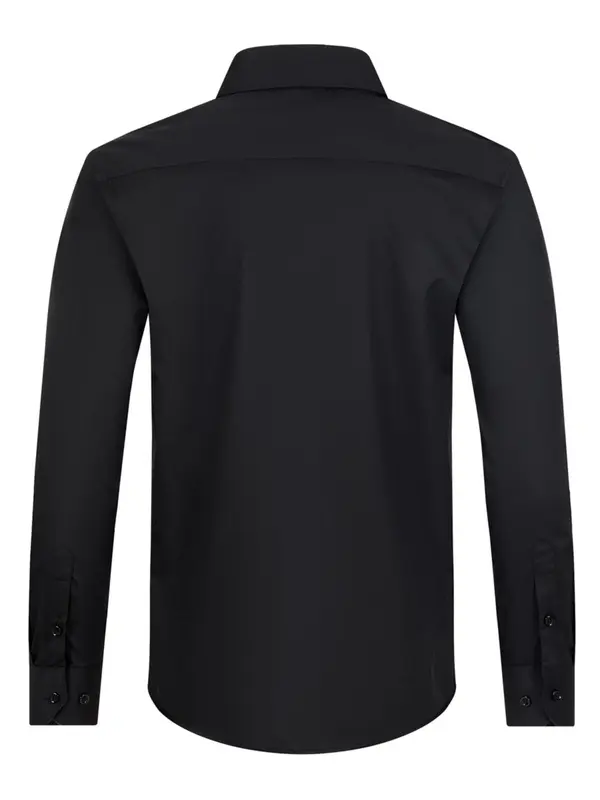 Men's Regular Fit Solid Color Button Front Shirt, Long Sleeve Woven Top For Business Work Office, Men's Top For All Seasons 5
