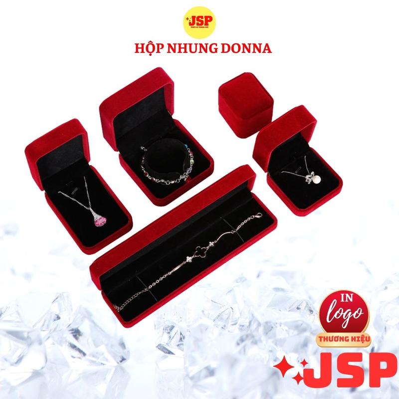 Hộp nhung đựng trang sức hộp đựng nhẫn cao cấp hộp dây chuyền vòng tay bông tai hộp nhẫn cưới JSP
