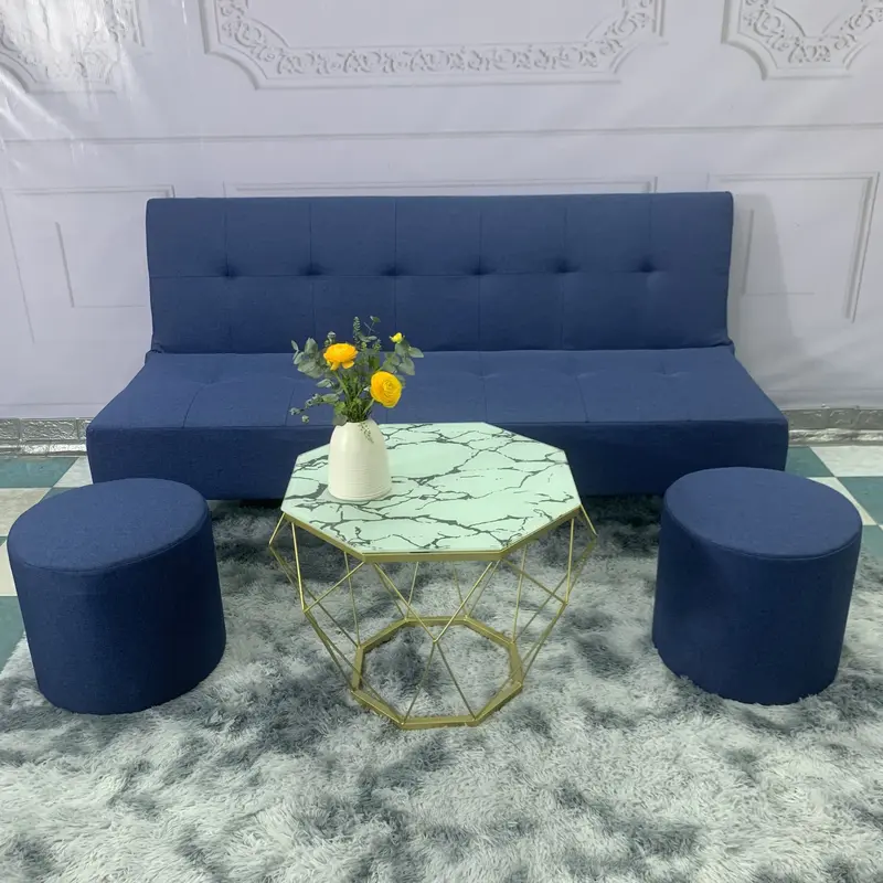 BỘ GHẾ SOFA BED GIÁ RẺ MÀU XANH VẢI BỐ BỀN ĐẸP 0