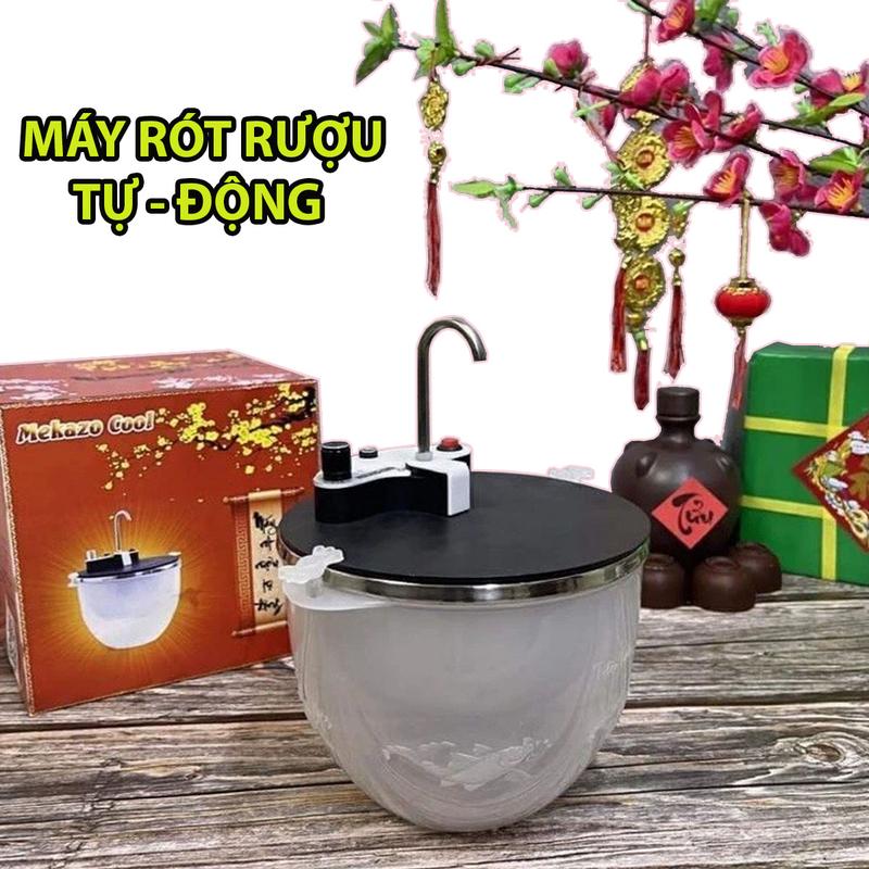 Máy Rót Rượu Tự Động - Bình Rót Rượu Thông Minh Cảm Ứng Không Chạm Bát Rượu Ướp Lạnh Tự Động Rót Inox