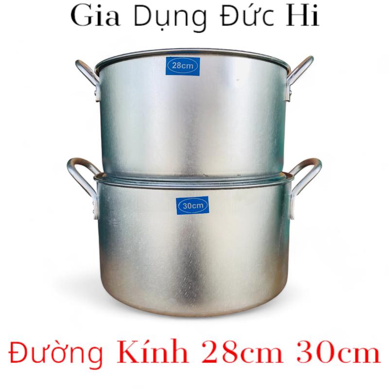 Bộ 2 Nồi 28cm + 30cm - Nồi Nhôm Team Xanh Cao Cấp - Nồi Luộc Gà noi nhom Nồi Nấu Canh