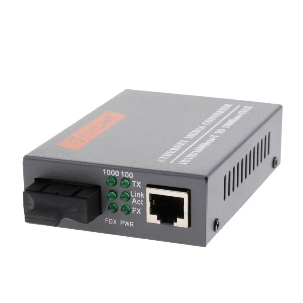 External Gigabit Media Convertor, Single Mode Dual SC Fiber,