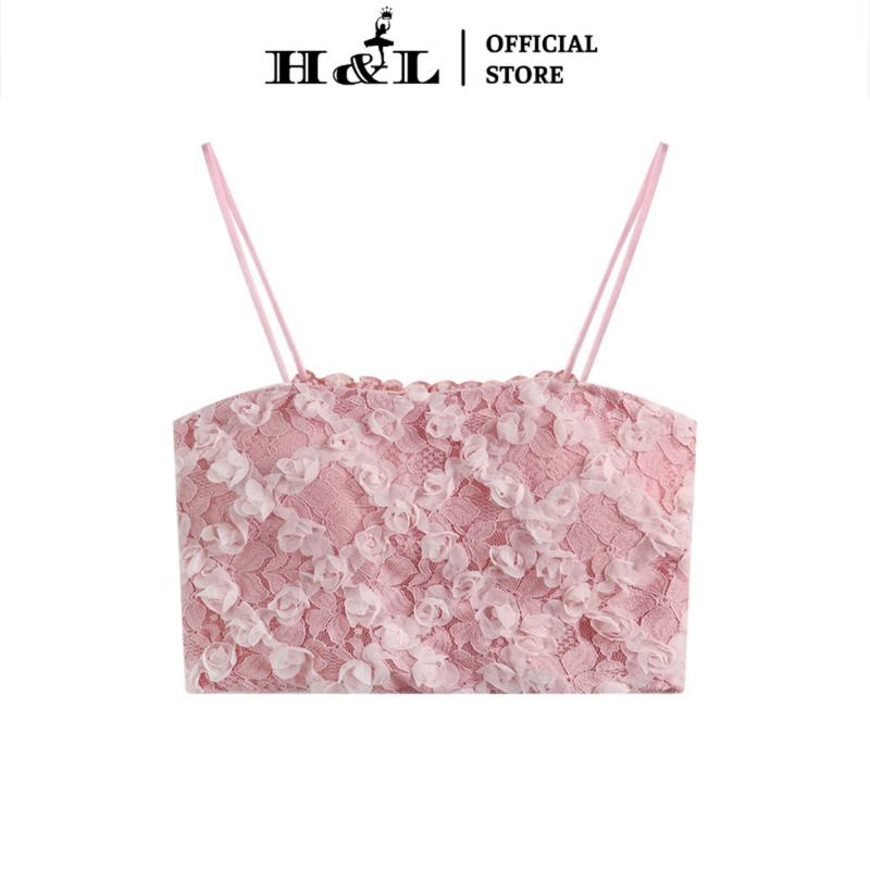 Áo Bra Nữ 2 Dây Hoa Hồng Mút Mỏng, Chất Ren Mềm Mịn HLBOUTIQUE 3653 Women Top Voi 1