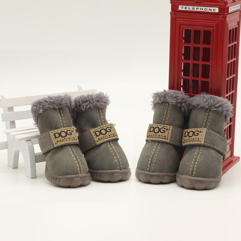 Product Introduction of Dog Shoes Pet Cotton Shoes Autumn and Winter Teddy Shoes Set of 4 Pomeranian/Bichon Frise Puppy Dog Winter Snow Boots 10