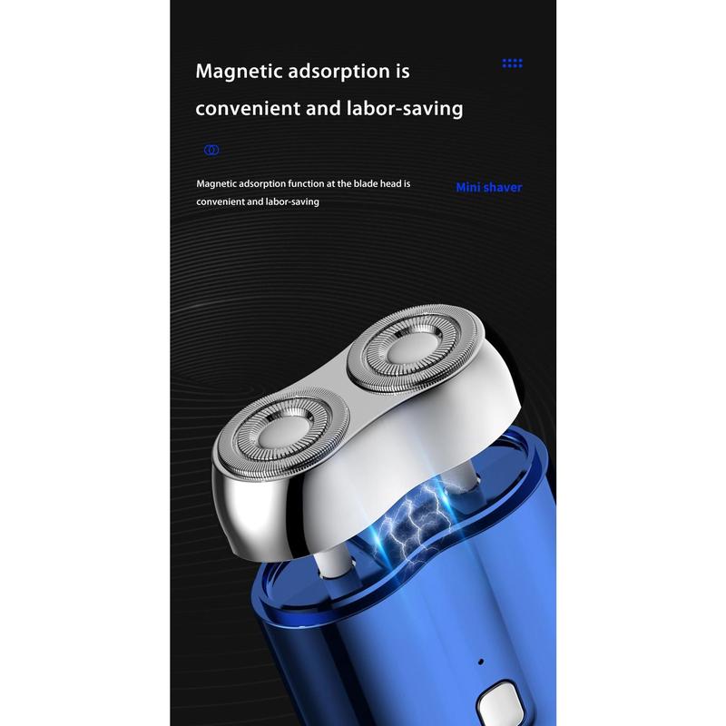 Product Introduction of Those Mini Shaver On-the-Go, Portable Alloy Electric Shaver for Men, Cordless Travel Shaver, Dry Shaver, USB Rechargeable Electric Razor, Ipx7 Waterproof, Easy Cleaning, Battery Indicator Facial Silky 17