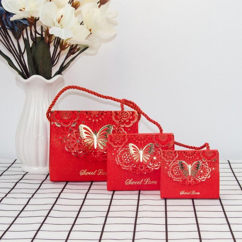 Product Introduction of Packaging Bags Multicolor Cutout Butterfly Candy Box with Handle Paper Box Chocolate Party Gift Bag Large Capacity Wedding Gift Packaging Box Birthday Party Gift 10