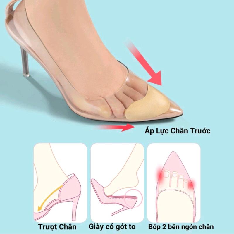 1 Cặp Lót Mũi Giày, Lót Ngón Chân Giảm Đau, Giảm Rộng Khi Mang Giày Miếng Lót Giày Nhung ló t 3