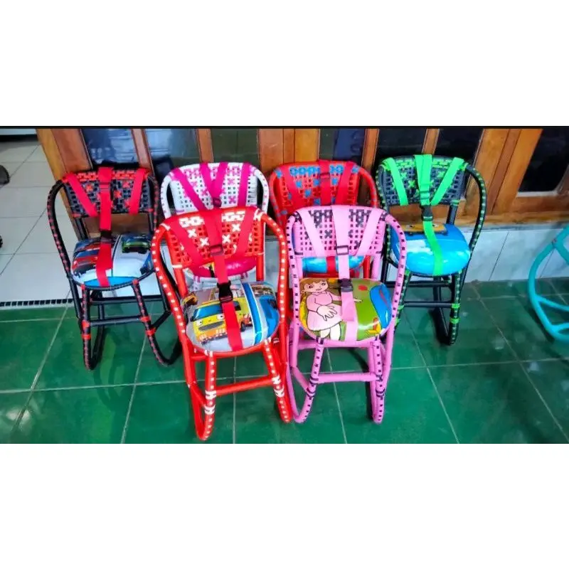 Kursi Rotan Boncengan Anak Motor Bebek Lilitan Full Dengan Sabuk Pengaman Furniture
