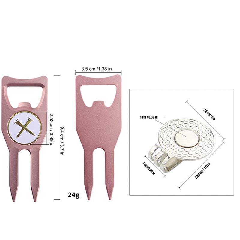 Product Introduction of Golf Ball Mark Gift Set, 1 Box Professional Golf Divot Tool & Ball Mark & Cap Clip, Golf Accessories for Men & Women 1