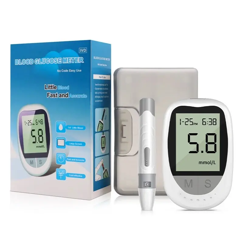 Blood Glucose Meter Blood Glucose Detector Measuring High Blood Glucose Test Including Test Paper Blood Glucose Monitor