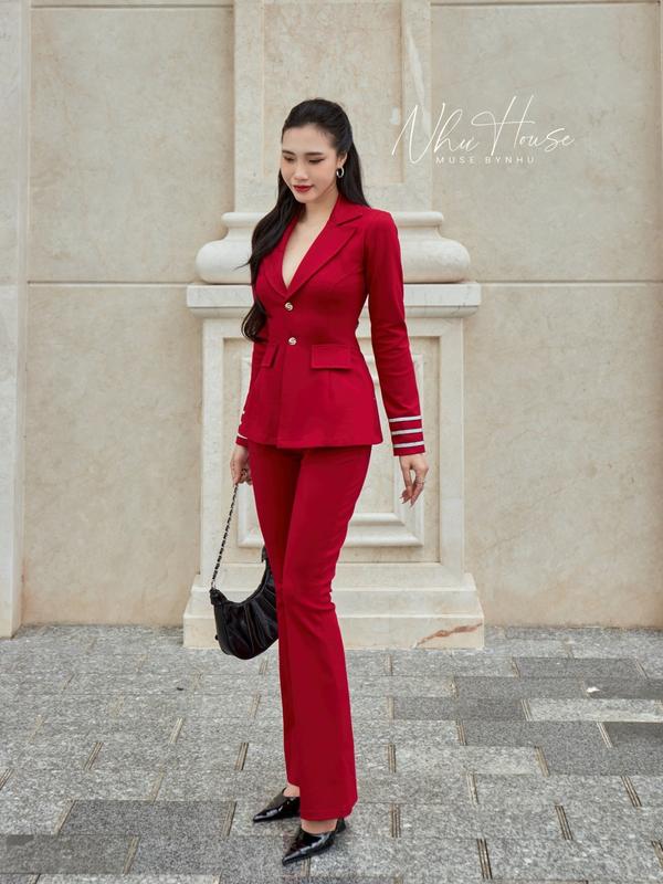 Setvest Áo Vest Tay Dài Viền, Quần Bass Thời Trang Thiết Kế - NHƯ HOUSE-SVB- Sang Trọng Thanh Lịch 7