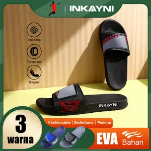 INKAYNI Size 39-44 Sandal Pria Size Jumbo Sandal Pria Harian EVA Bahan Sandal Antislip Lembut Dan Nyaman Antibau Sepatu Sandal Rumah Sandal Dasar Tebal Tahan pakaian Perasaan Tinggi