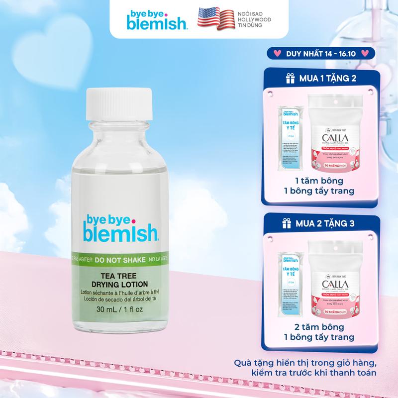 Chấm Mụn Tràm Trà Dành Cho Mụn Viêm, Mụn Body BYE BYE BLEMISH Tea Tree Drying Lotion 30ml