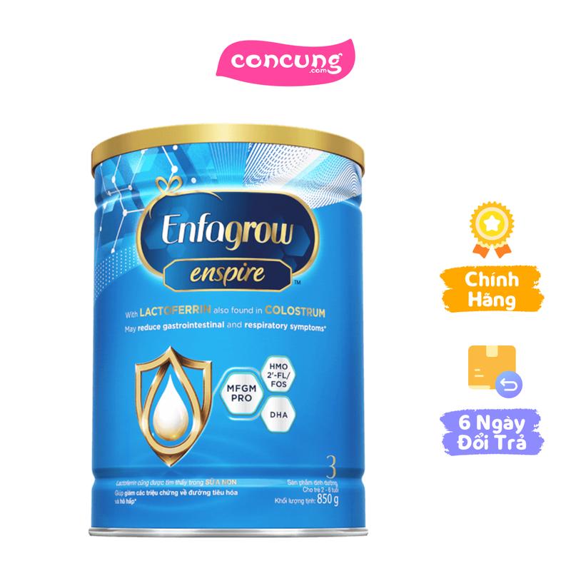 Sữa Enfagrow Enspire 3 cho trẻ 2-6 tuổi 850g