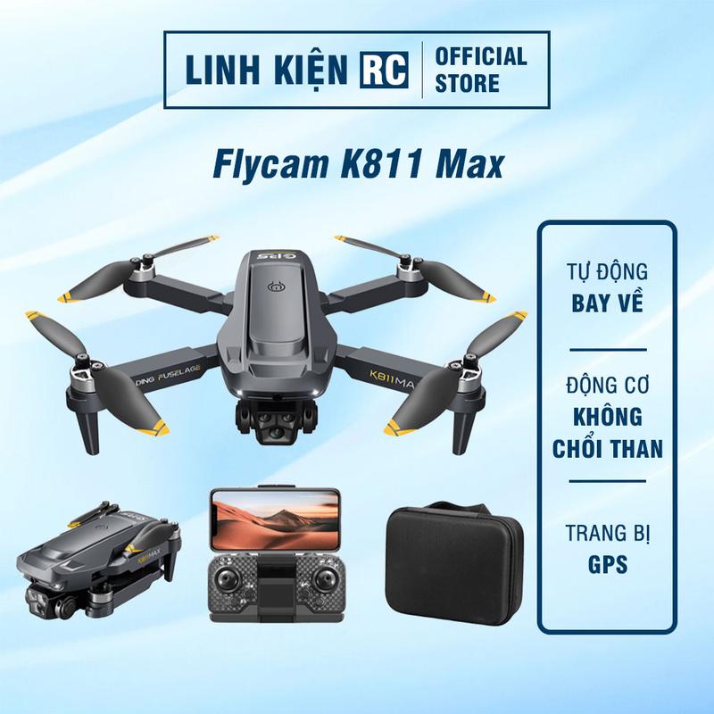 [Nâng Cấp Pin] Flycam Giá Rẻ K811 MAX 2025 - Flycam Rẻ Nhất Có GPS Tự Bay Về - Cực Dễ Chơi