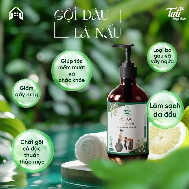 Dầu gội Lá Nấu TALI Hapi hair 5 IN 1 loại 300ml-Hỗ Trợ Giúp Kích Thích Mọc Tóc, giảm gãy rụng tóc, giảm gàu, nấm ngứa, tóc suôn mượt, cho cả nam và nữ [KÈM QUÀ] Women Dưỡng Tóc Chăm Sóc Tóc 3