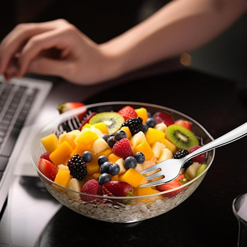 Product Introduction of Household Long-Handled Fork Stainless Steel Tableware, Western Steak Dessert Fork Hotel Fruit Tea 21
