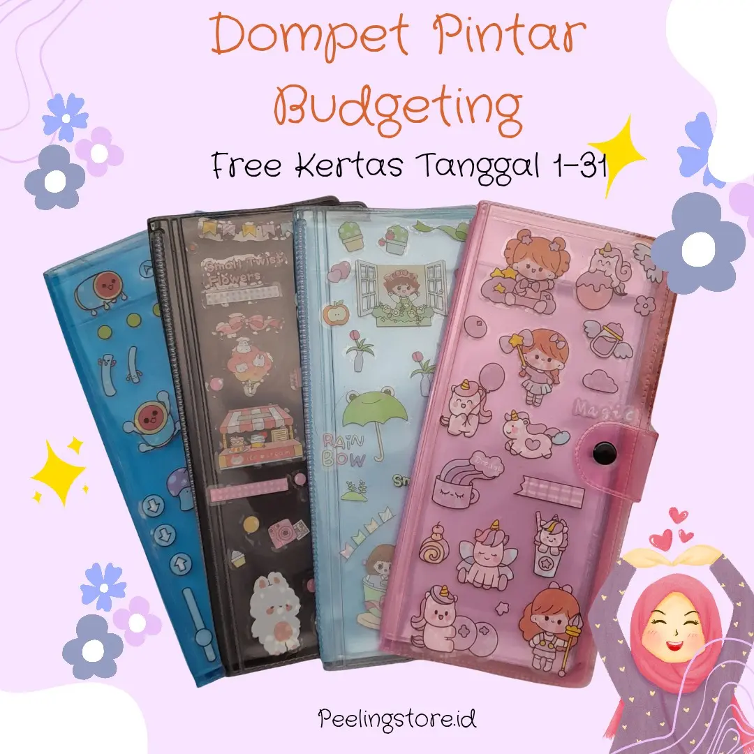 DOMPET PINTAR / DOMPET DISIPLIN KEUANGAN POLOS MINI / DOMPET WALLET 32 SLOT Pink