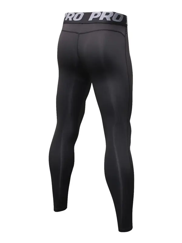 Men's Letter Print Thermal Leggings, Casual Comfy Breathable High Stretch Moisture Wicking Elastic Waist Warm Pants for Fall & Winter, Boyfriend Gifts 7