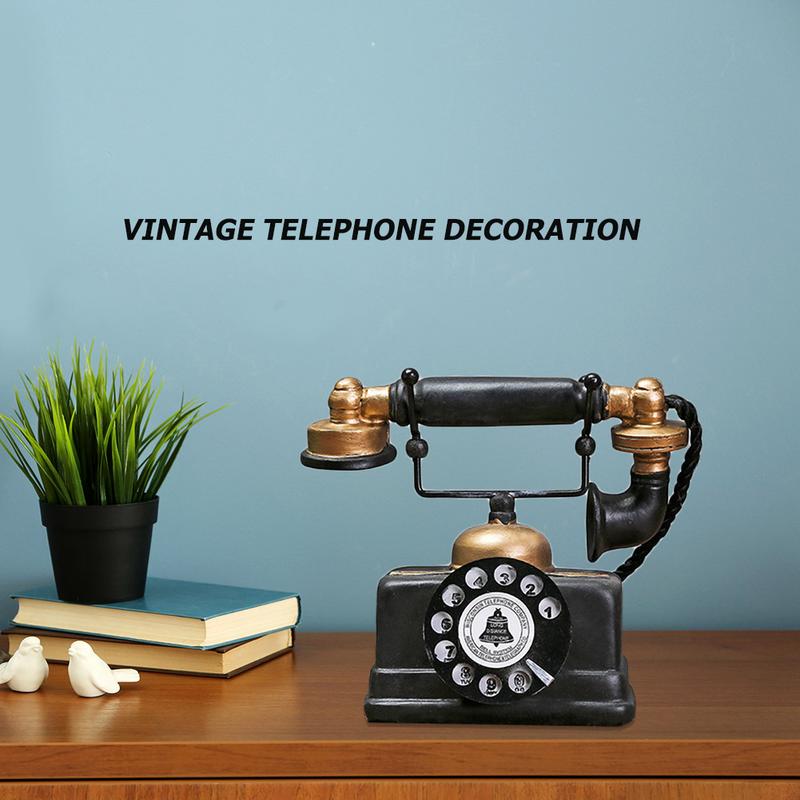 Product Introduction of Resin phone model with retro style home decoration technology 6