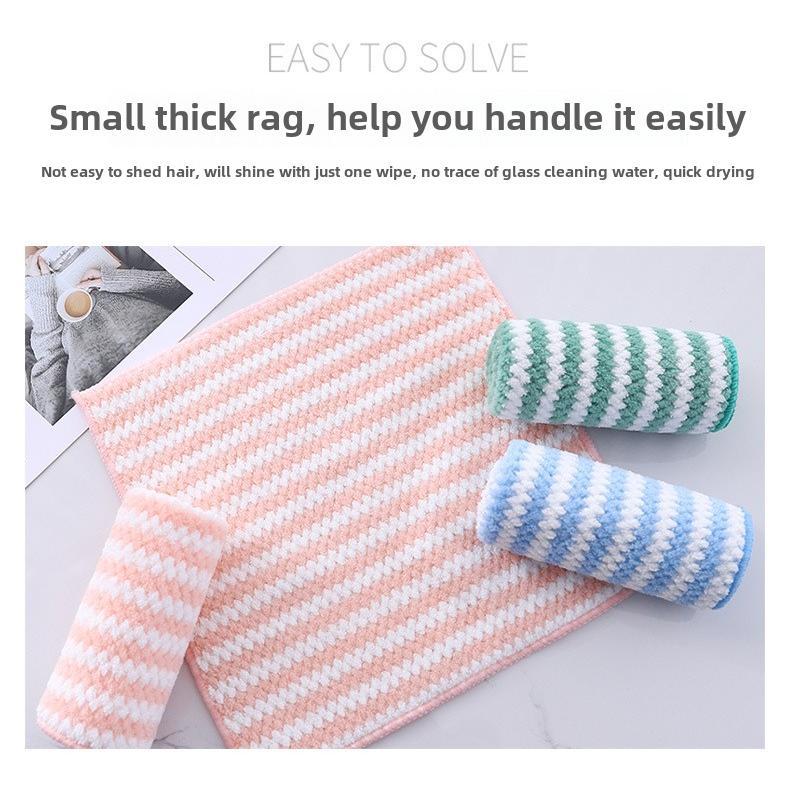 Kitchen Cleaning Cloth Towel Dishwashing Cloth Household Lazy Glass Table Cleaning Non-Shedding Absorbent Non-Greasy microfiber  cloth 6