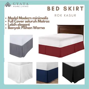 Bedskirt Katun 200x200 - Rok Kolong ranjang - Rok Kasur – Tutup Kolong Ranjang Full Cover