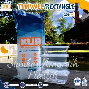 Thinwall Food Container KLIR REC 200ml 250ml 300ml 25pcs Thin Wall Kotak Plastik Isi 25pcs